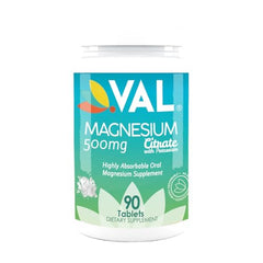 Close-up of VAL Magnesium Citrate tablets