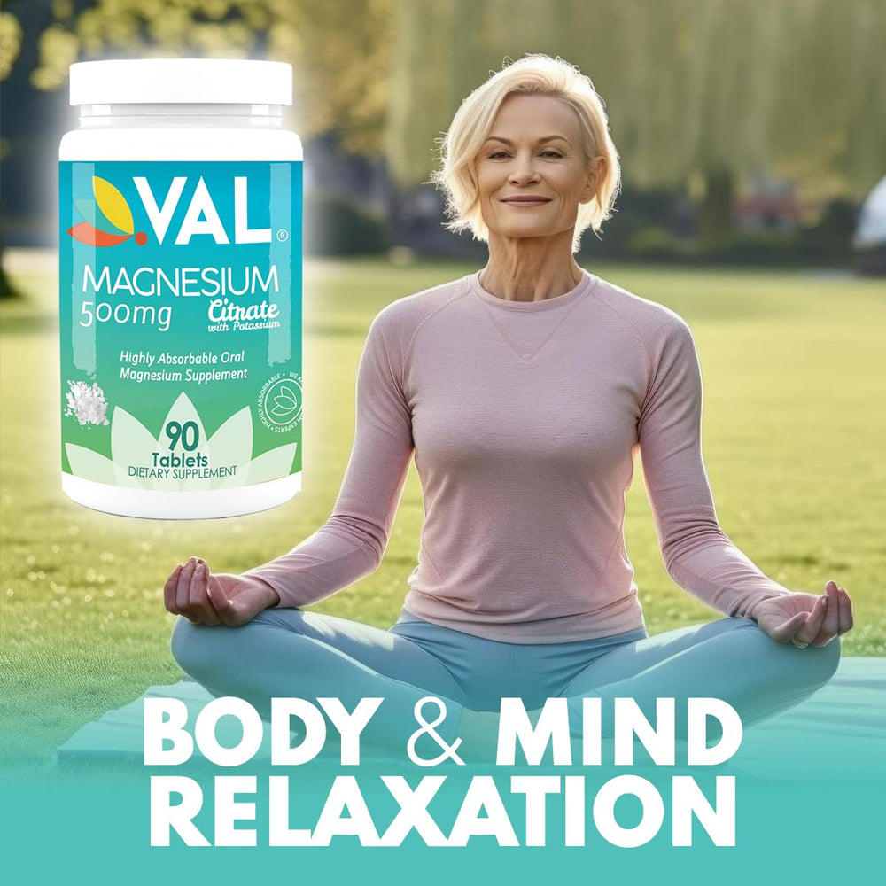 Side view of VAL Magnesium Glycinate bottle