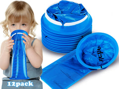 Valchoose kids vomit bags 800ml blue pack with capacity scale for quick, mess-free use.
