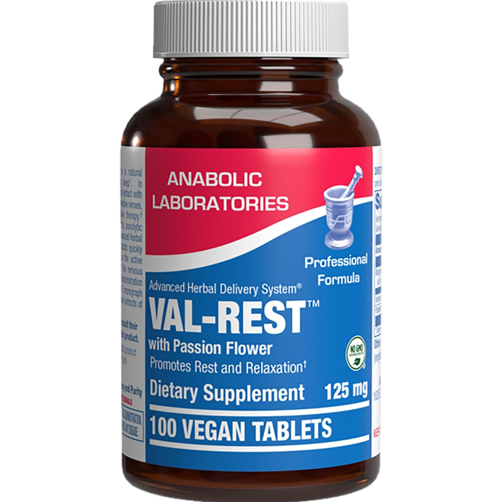 Valerian root sleep supplement bottle on white background