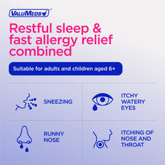 ValuMeds allergy packaging on shelf signals reliable, family-friendly relief.