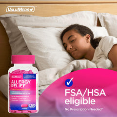 ValuMeds tablets close-up illustrating effective antihistamine action.