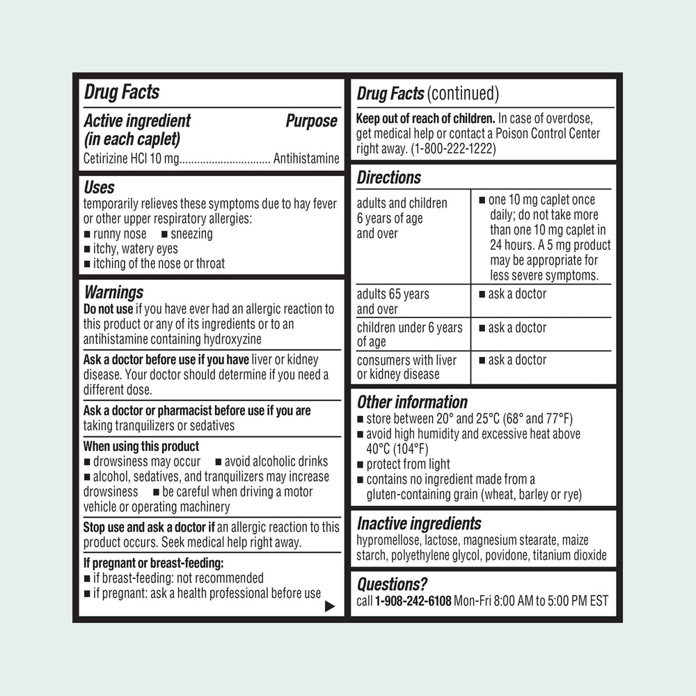 ValuMeds 500 count bottle indicates ample allergy relief supply