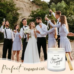 Engagement candle in gift-ready box