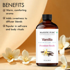 Vanilla essential oil for diffuser and aromatherapy