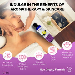 4 oz vanilla massage oil bottle on soft towel