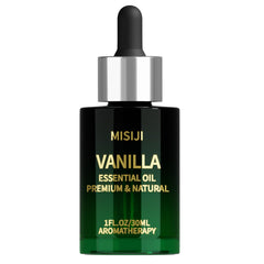 Hand-picked vanilla essential oil in a 1 oz bottle