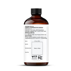 Close-up of vanilla oil bottle