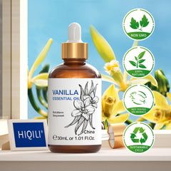Vanilla essential oil added to laundry to remove odors
