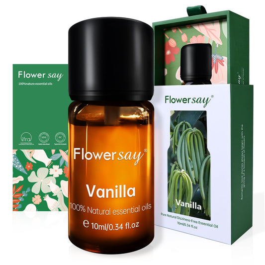 Vanilla essential oil oleoresin bottle 10ml on white background