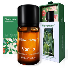 Vanilla essential oil oleoresin bottle 10ml on white background