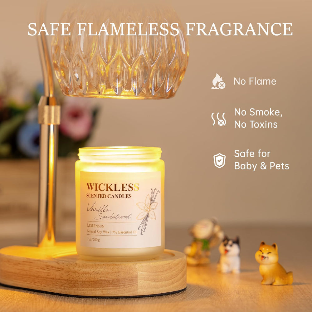 Elegant gift-ready packaging for Vanilla Sandalwood Wickless Candle
