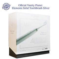 Box contents showing toothbrush, UV base, heads, and charger