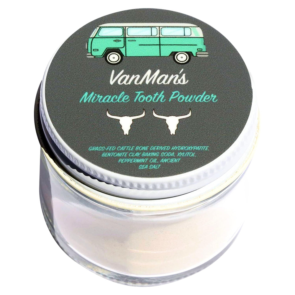Vanman’s Mint and Bone Tooth Powder jar, 2.2 oz