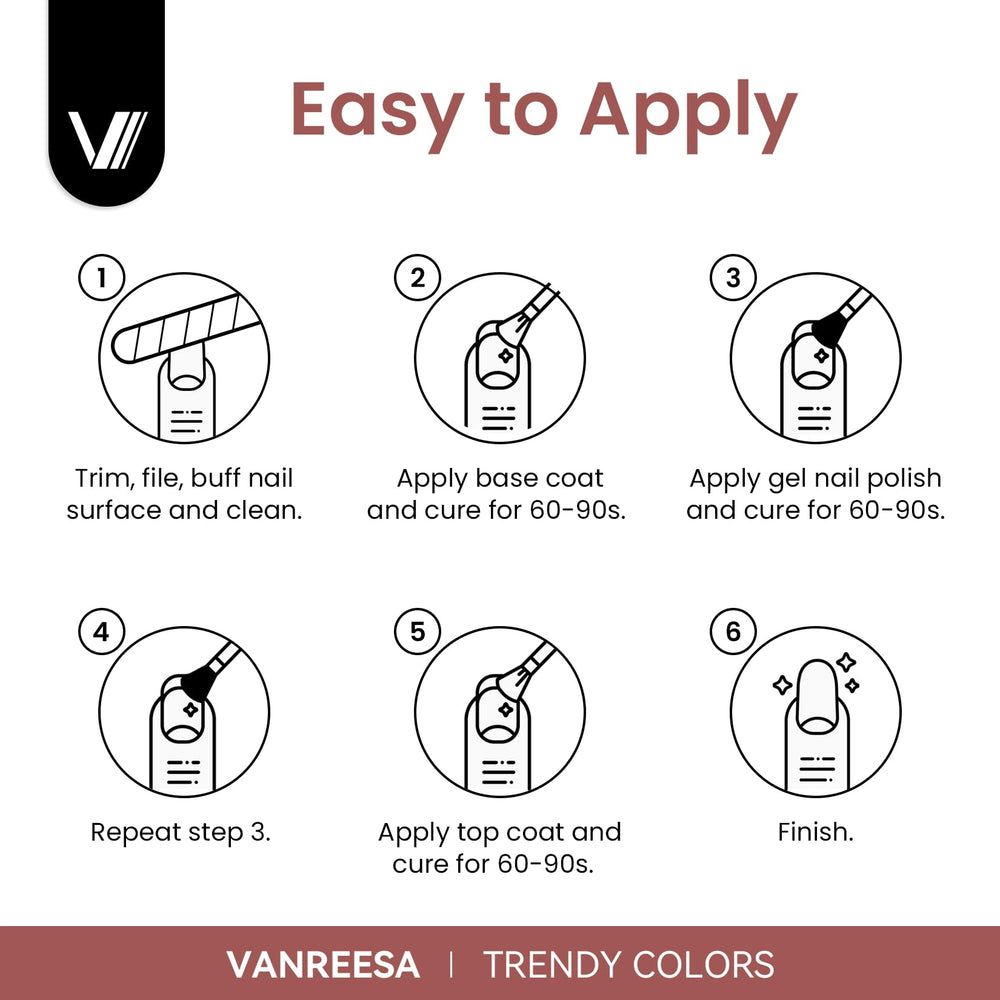 VANREESA base coat gel nail polish for strong adhesion and smooth foundation.