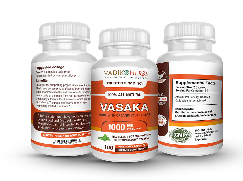 Vasak powder bottle with label