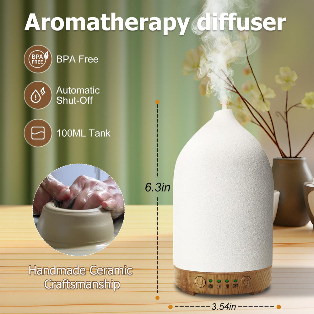 Vasysvi diffuser showing 7-color LED lighting cycle for mood lighting
