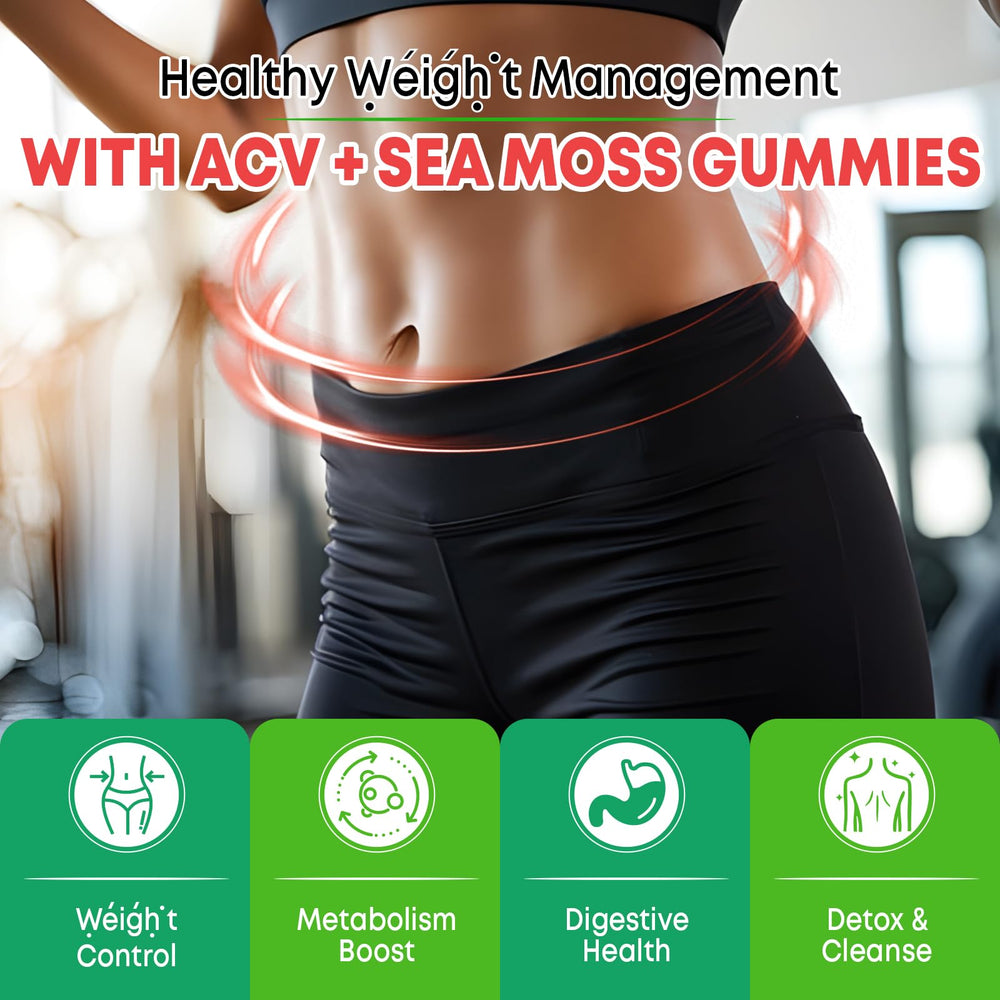 Vazatisi ingredients label showing sea moss, ACV, vitamins for ingredient transparency