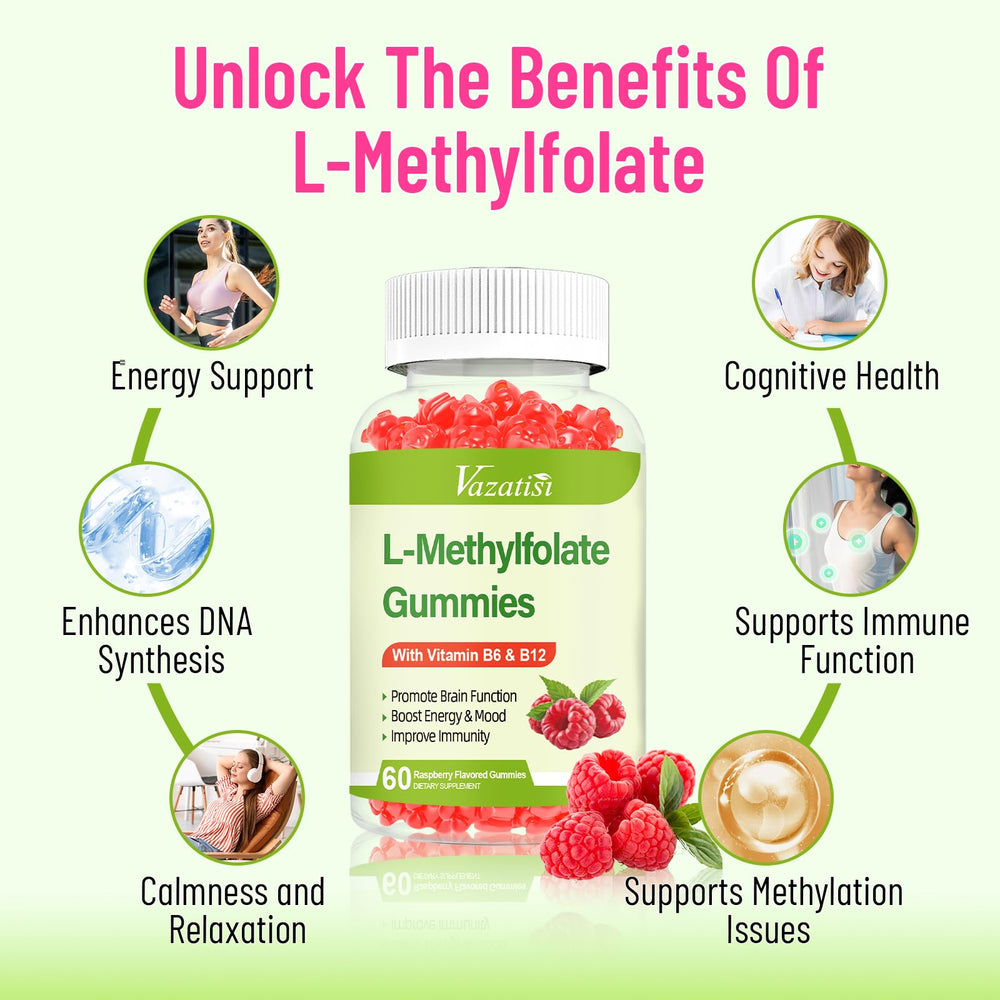 Product label displaying L-Methylfolate 15 mg with Methyl B12