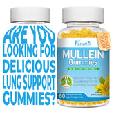 Front view of Vazatisi Mullein Gummies bottle with pineapple flavor label