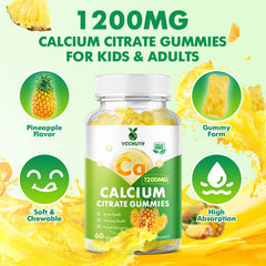 Gummies suitable for adults and kids for calcium support