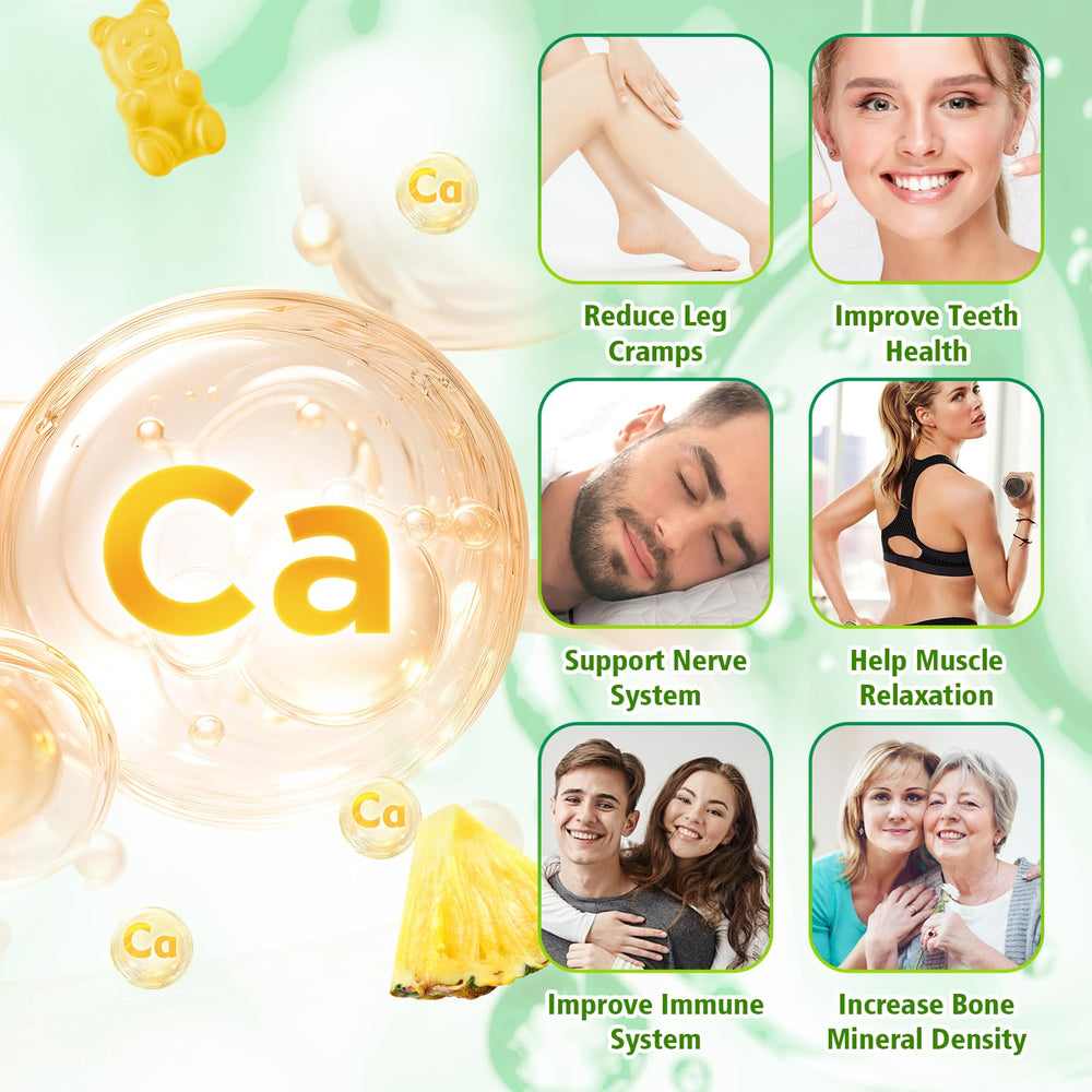 Ingredients: vegan, sugar-free calcium citrate gummies