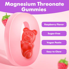 Vegan, non-GMO, gluten-free magnesium threonate gummies packaging