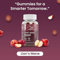 Ved Lion's Mane Gummies bottle back showing nutrition label