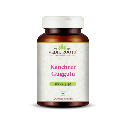Vedikroots Kanchnar Guggulu packaging and bottle
