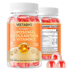 VEETAGYO Astaxanthin + Liposomal Vitamin C packaging front