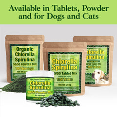 Vegan, alkalizing, high-protein chlorella spirulina powder