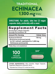 Vegan echinacea capsules in bottle packaging
