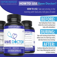 Vegan capsules of Rave Doctor 5-HTP