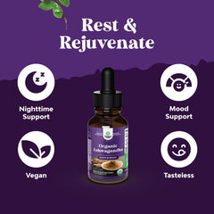 Vegan-certified organic Ashwagandha label close-up