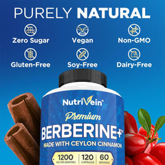 Vegan, GMO-free berberine supplement in capsule form