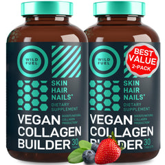 Front view of Vegan Collagen Booster Tablets bottle