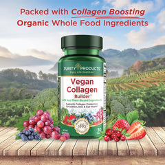 Bottle label highlighting GMO-free and 30 servings