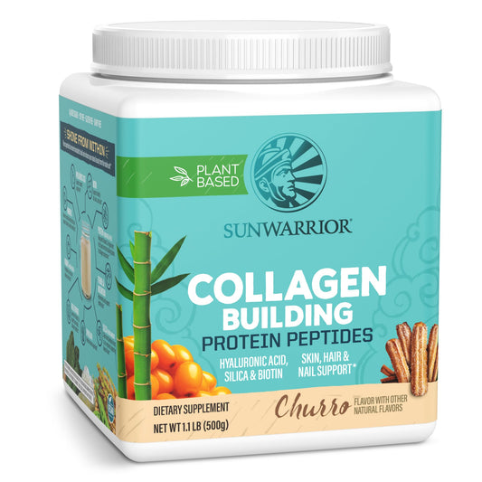 Vegan collagen powder for women in churro flavor bottle