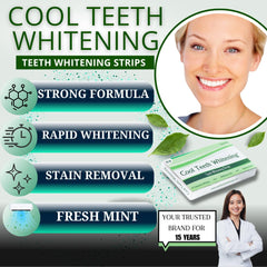 Vegan and enamel-safe labeling on teeth whitening strips