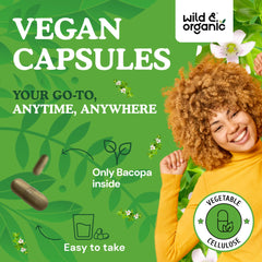 Vegan-friendly Bacopa Monnieri capsules label
