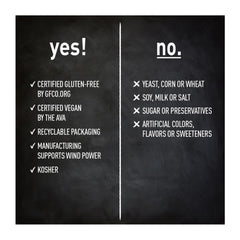 Vegan-friendly and gluten-free symbols on packaging