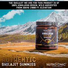 Vegan-friendly Shilajit gummies, 30 per container