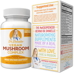 Dr. Danielle Organic Mushroom Complex - vegan, gluten-free adaptogen supplement