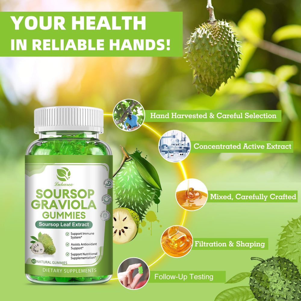 Vegan gluten-free soursop gummies