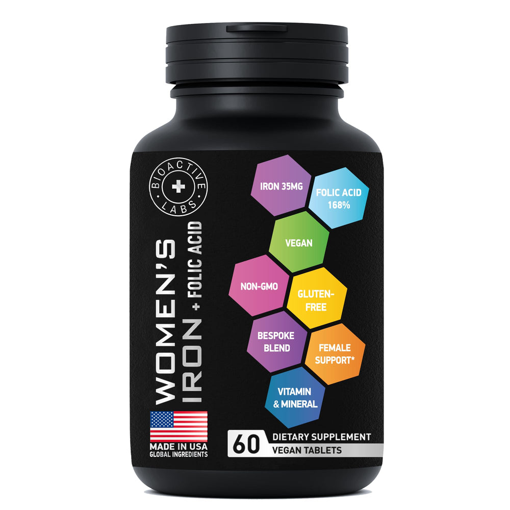 Healthy woman taking iron supplement for energy