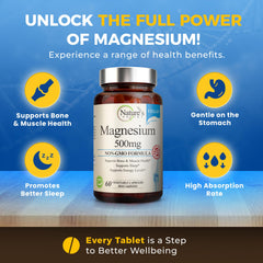 Vegan magnesium supplement 500mg citrate and oxide