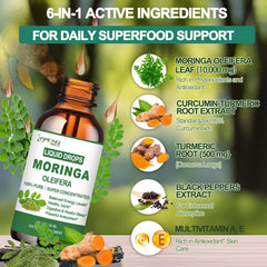 Vegan moringa liquid drops for immune support