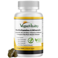Vegan vitality multivitamins for women and men - 180 tablets