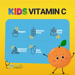 Vegan, non-GMO, gluten-free vitamin C gummies for kids