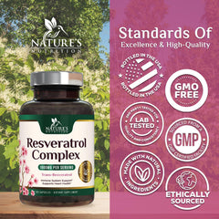 Non-GMO vegan Resveratrol supplement packaging